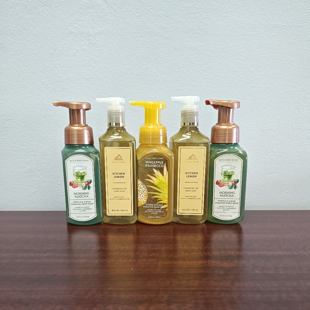 Bath & Body Works 5 Piece "FRUITY CITRUS MATCHA" Foaming Hand Soap Bundle